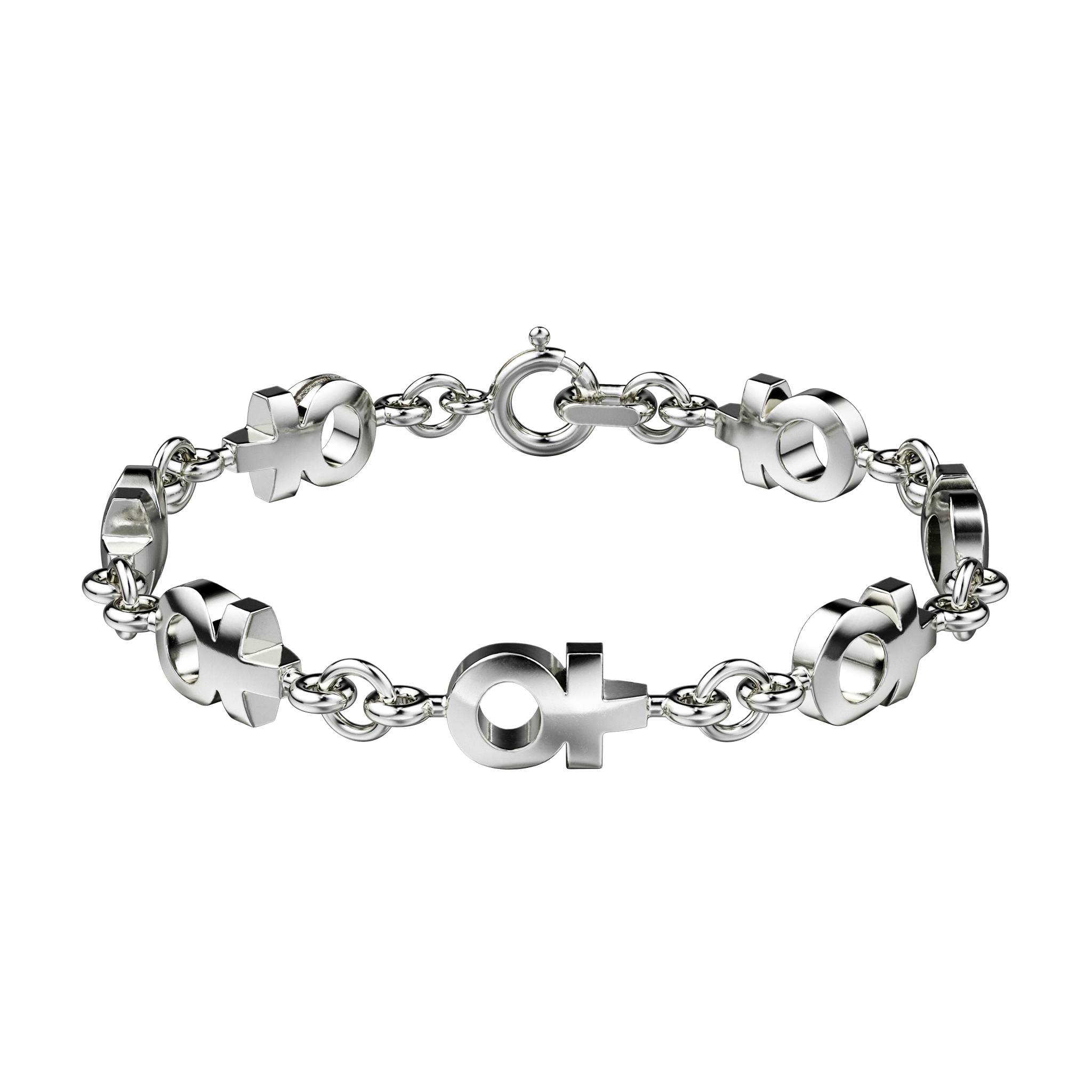 A detail of ♀ Bracelet M in Silver